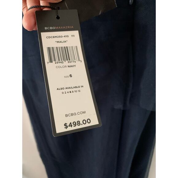 BCBG High Low Maxi Sequin Silk Tulle One Shoulder Dress Size 6 NWT - Picture 4 of 4